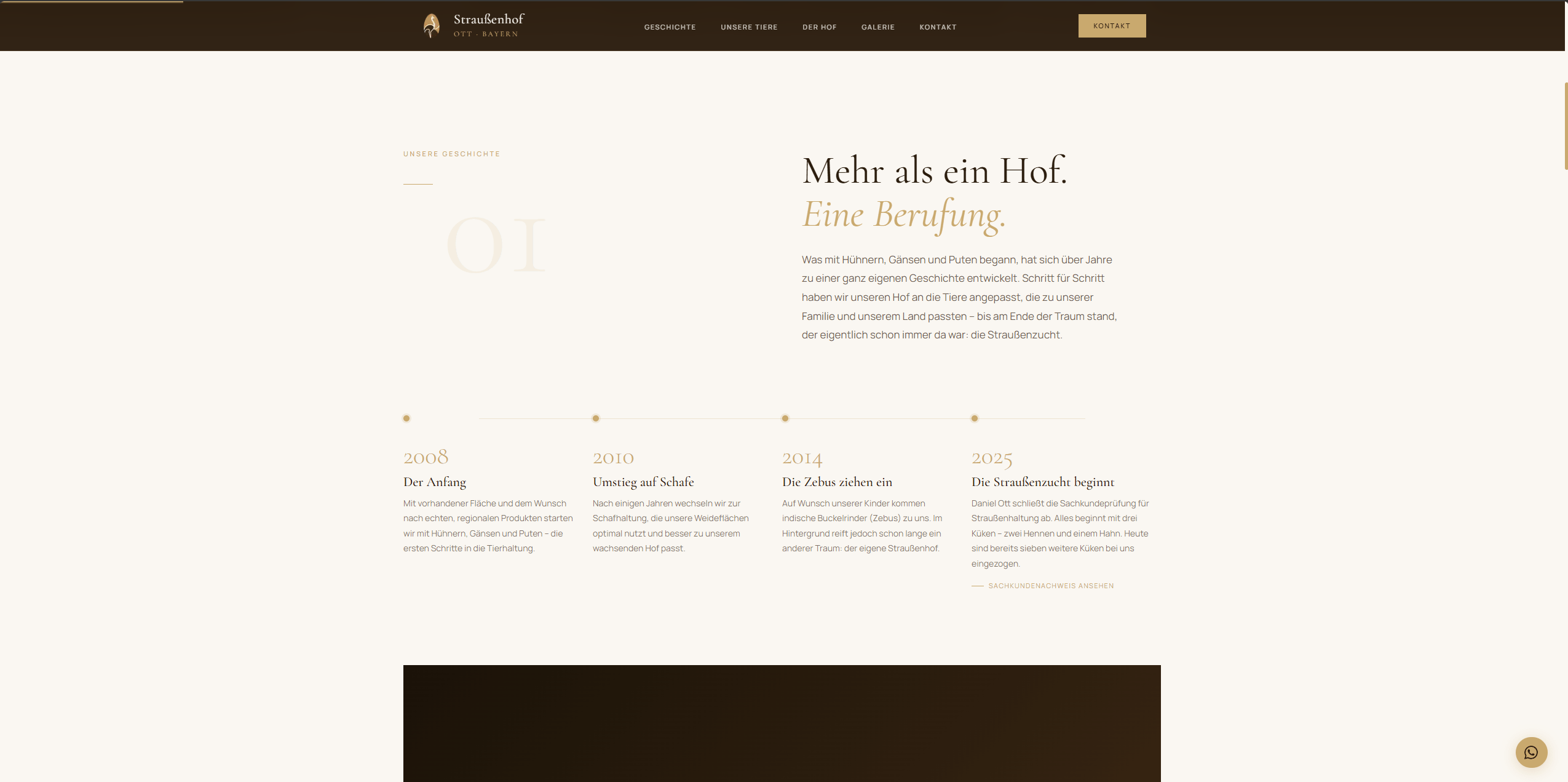 Straußenhof Ott — website detail 2